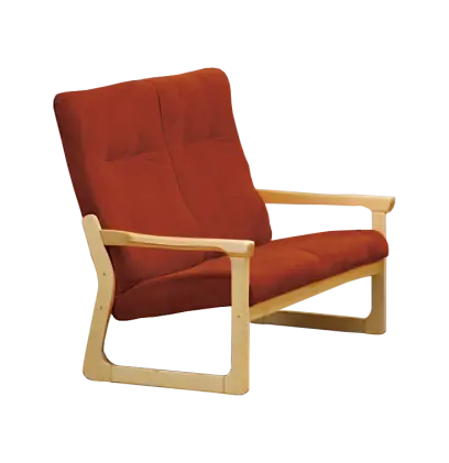 BE - 2 dvojkřeslo, koženka ROXA 85.46 - koženka tmavá cihlová